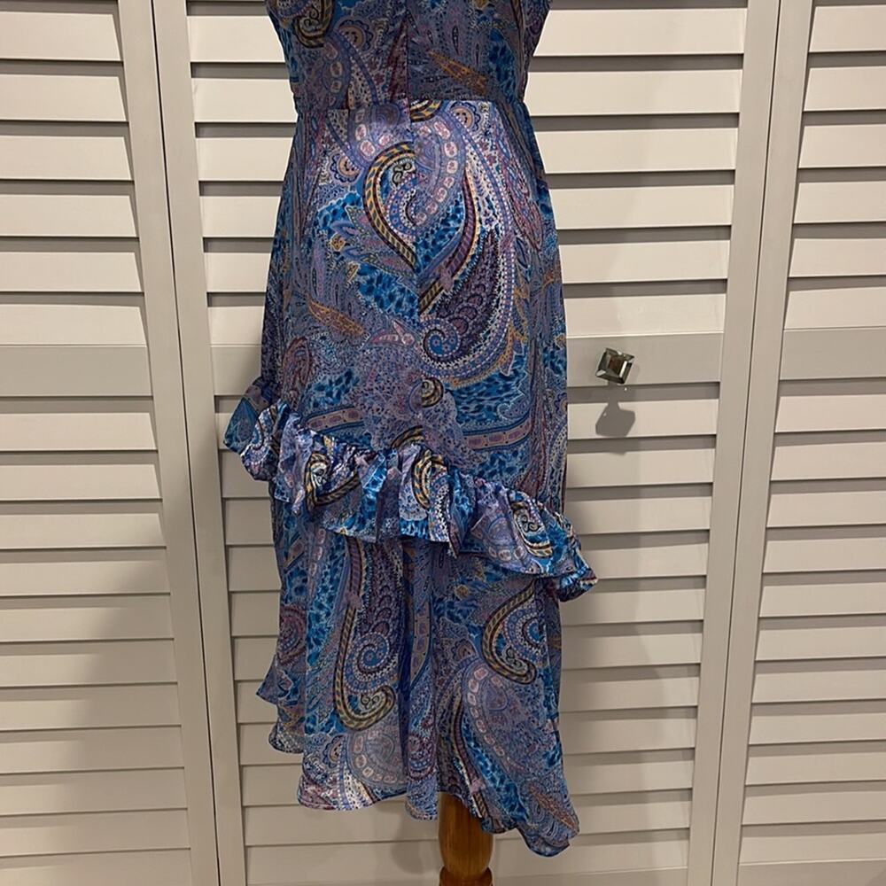 Sam Edelman NWT Summer Paisley Ruffled MIDI Dress, lined and gorgeous. - Picture 10 of 16
